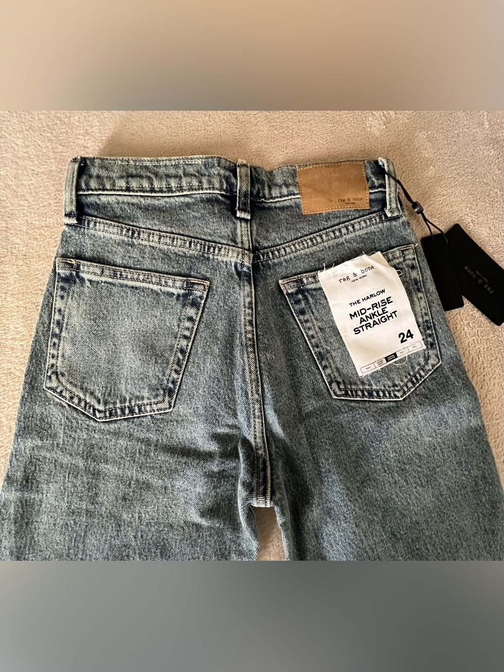 NWT rag & bone The Harlow Mid-Rise Ankle Straight Jeans - Picture 6 of 12